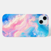 ターコイズブルーの青い海の波 ピンクの夏のビーチ Case-Mate iPhoneケース (裏面 (横))