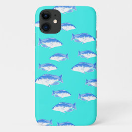 ターコイズブルーの魚 iPhone 11 ケース