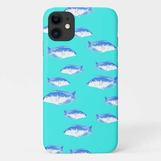 ターコイズブルーの魚 Case-Mate iPhoneケース (裏面)