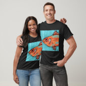 ターコイズブルーの魚 Tシャツ (ユニセックス)