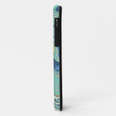 ターコイズブルーイエローシックユニークパターン Case-Mate iPhoneケース (裏面/左)