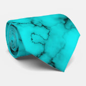 ターコイズブルーウェスタン大理石先住民アメリカン・アート ネクタイ (ロール)