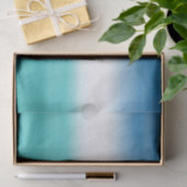 ターコイズブルーウォーターグラデーションカラー 薄葉紙 (ギフト)