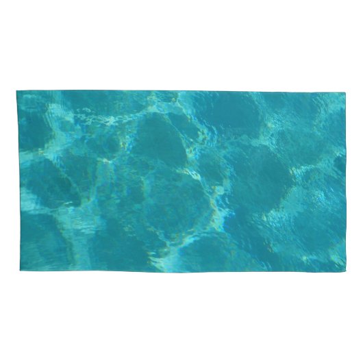 ターコイズブルーウォーターピローケースセット 枕カバー (裏面-右)