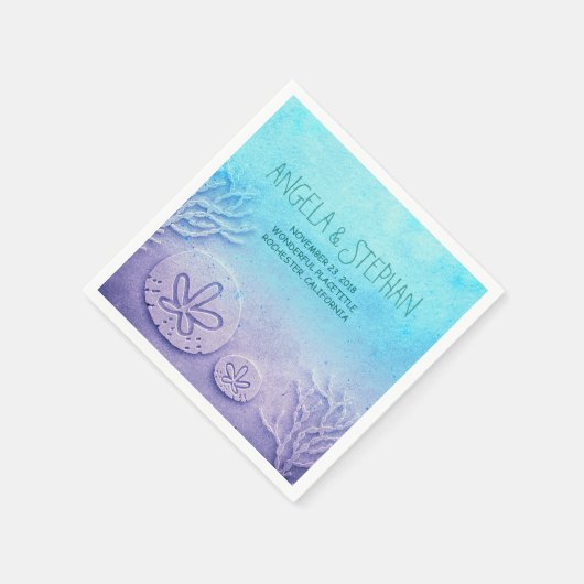 ターコイズブルーウォーター結婚カラー紙ナプキン スタンダードカクテルナプキン (角)