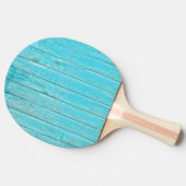 ターコイズブルーウッドウォールテクスチャ 卓球ラケット (横)