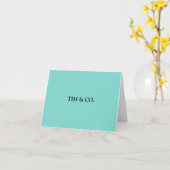 ターコイズブルーカスタムカスタマイズ カード (黄色い花)