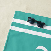 ターコイズブルーガールズウィークエンドパーソナライズされた名 ビーチタオル (インサイチュ)