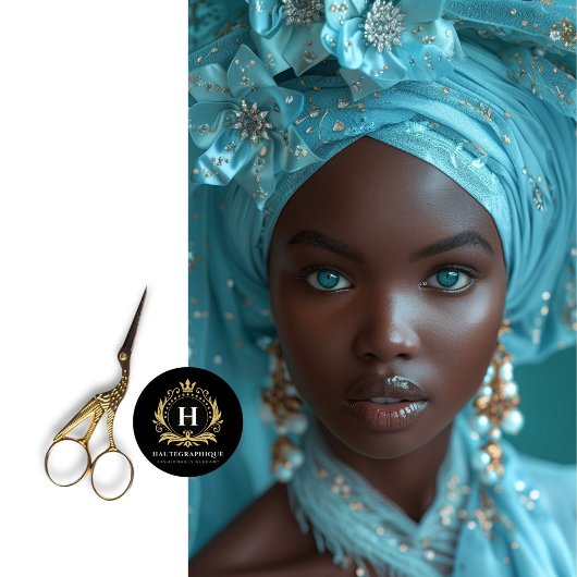 ターコイズブルークリスタルヘアドレスデクページ 薄葉紙