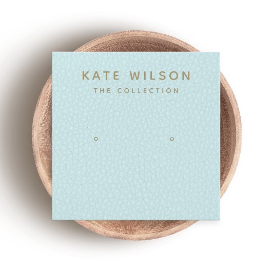 ターコイズブルーグラデーションスタッドイヤリングディスプレイカード