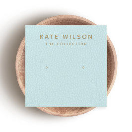 ターコイズブルーグラデーションスタッドイヤリングディスプレイカード