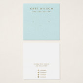 ターコイズブルーグラデーションスタッドイヤリングディスプレイカード (正面&裏面)