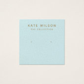 ターコイズブルーグラデーションスタッドイヤリングディスプレイカード (正面)