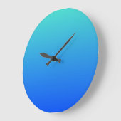 ターコイズブルーグラデーション ラージ壁時計 (傾斜)