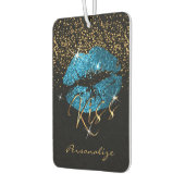 ターコイズブルーグリッタースパークルリップ カーエアーフレッシュナー (左)