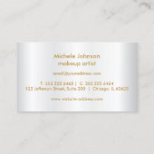 ターコイズブルーグリッターリップスロイヤリティカード – サテン ロイヤリティカード (裏面)