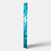 ターコイズブルーグリッター&スパークルズプリント Case-Mate iPhoneケース (裏面 / 右)