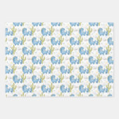 ターコイズブルーグリーン恐竜&レインボウ ラッピングペーパーシート (正面)