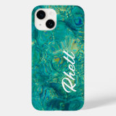 ターコイズブルーグリーン海水抽象芸術 Case-Mate iPhoneケース (裏面)