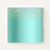 ターコイズブルーグリーン髪サロンメイクアップアーティストglam ノートブック (裏面)