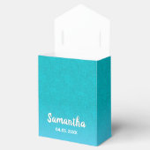 ターコイズブルーグリーン グリッター ダイヤモンド ありがとう 名前 フェイバーボックス (オープン)