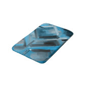 ターコイズブルーコンテンポラリーアート抽象芸術絵画ズ バスマット (アングル)