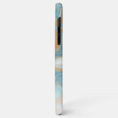 ターコイズブルーゴールド大理石アートパターン Case-Mate iPhoneケース (裏面/左)