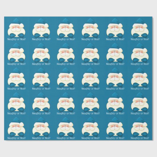 ターコイズブルーサンタいけなまたはニースホリデイ ラッピングペーパー (フラット)