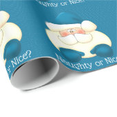 ターコイズブルーサンタいけなまたはニースホリデイ ラッピングペーパー (ロールコーナー)