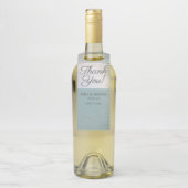 ターコイズブルーシルバーシーガラスカスタムウェディング ボトルネックタグ (ボトル)