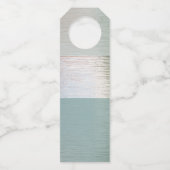 ターコイズブルーシルバーシーガラスカスタムウェディング ボトルネックタグ (裏面)