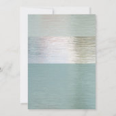 ターコイズブルーシルバーシーガラスブライダルシャワー 招待状 (裏面)