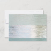 ターコイズブルーシルバーシーグラス結婚ズ 出欠カード (裏面)