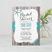 ターコイズブルーシーシェルビーチブライダルシャワー 招待状 (スタンド正面)