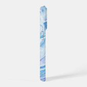 ターコイズブルーシースケープマーブルカスタマイズ iPhoneケース (右側面)