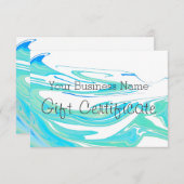 ターコイズブルーシースワールギフト券 (正面/裏面)