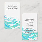 ターコイズブルーシースワール名刺 名刺 (正面/裏面)