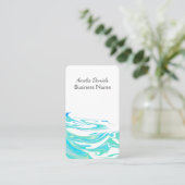 ターコイズブルーシースワール名刺 名刺 (スタンド正面)