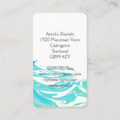 ターコイズブルーシースワール名刺 名刺 (裏面)