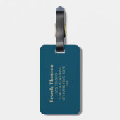 ターコイズブルーシーフロリダサンディビーチエアリアルビュー ラゲッジタグ (裏面縦)