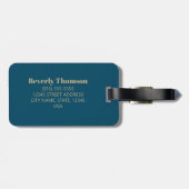 ターコイズブルーシーフロリダサンディビーチエアリアルビュー ラゲッジタグ (裏面横)