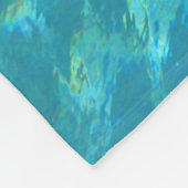 ターコイズブルースイミングプールウォーター抽象芸術 フリースブランケット (角)