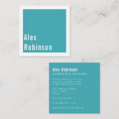 ターコイズブルースクシンプルエア名刺 スクエア名刺 (正面/裏面)