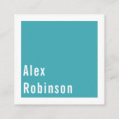 ターコイズブルースクシンプルエア名刺 スクエア名刺 (正面)