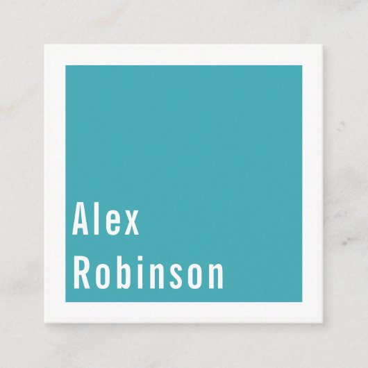 ターコイズブルースクシンプルエア名刺 スクエア名刺 (正面)