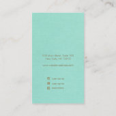 ターコイズブルースクリプトイヤリングディスプレイ 名刺 (裏面)