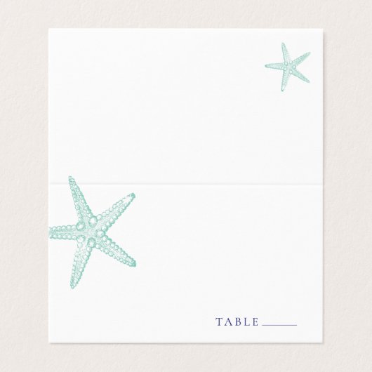 ターコイズブルースターフィッシュ座席表 名刺 (外部フラット)