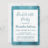 ターコイズブルースパークルバチェロレッテ 招待状 (正面)