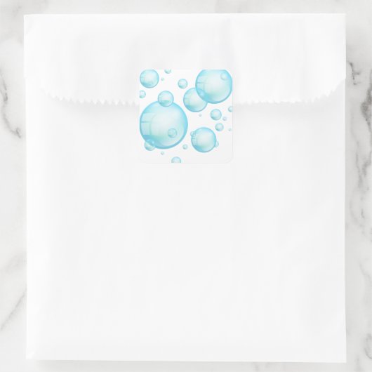 ターコイズブルーソープシャンプーエアーバブル スクエアシール (バッグ)