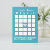 ターコイズブルーダイヤモンドウェディングシャワー ビンゴカード (スタンド正面)